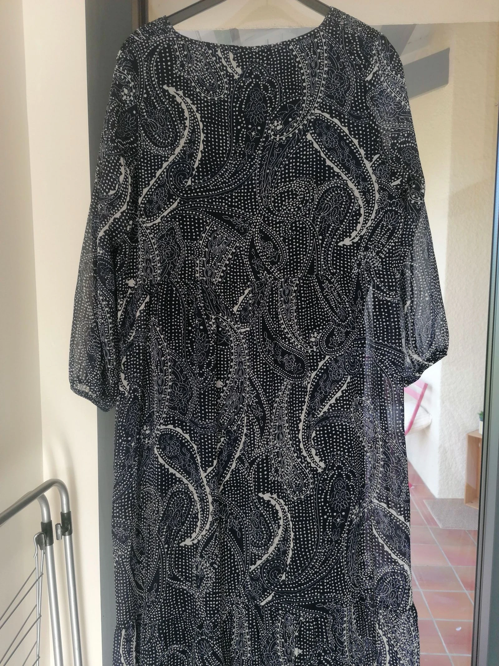 Vestido longo de verão, Toscane tamanho 1/38,40, azul-marinho e branco – photo 2